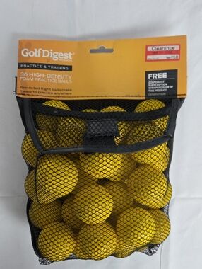 Yellow Foam Practice Golf Balls - 36 Pack